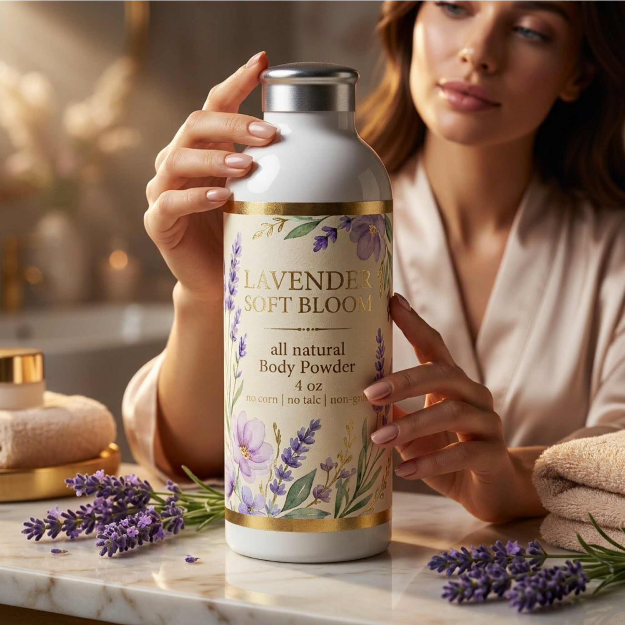 Lavender Soft Bloom All Natural Body Powder