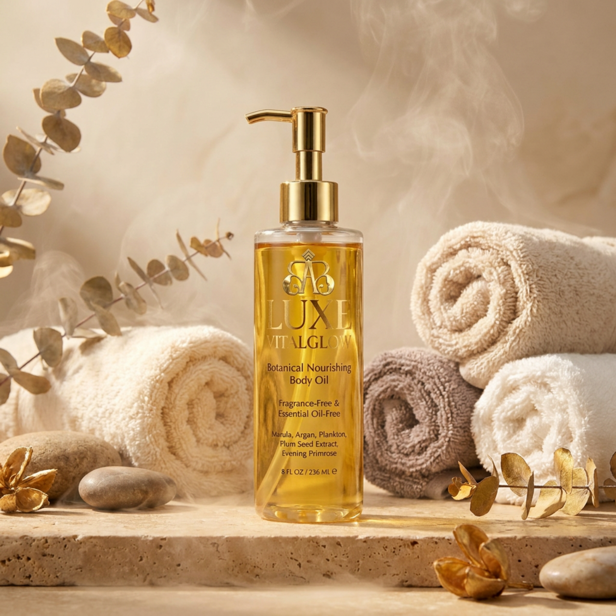 Luxe VitalGlow Botanical Body Oil — Advanced Skin Renewal Treatment