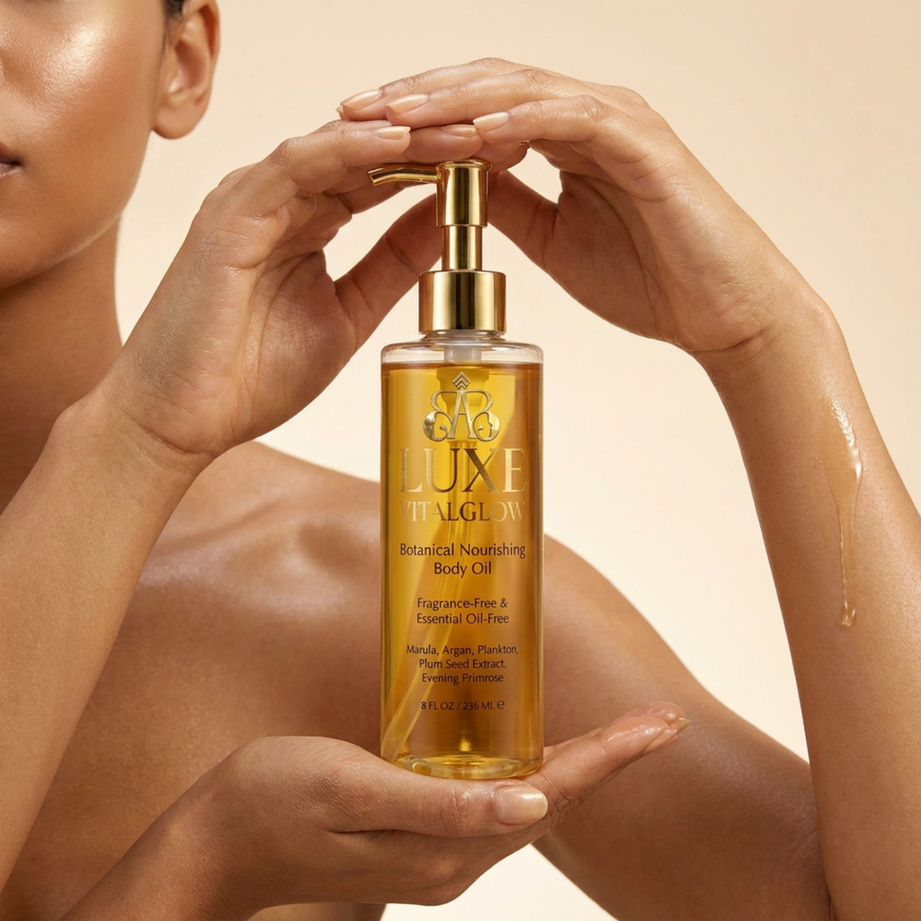 Luxe VitalGlow Botanical Body Oil — Advanced Skin Renewal Treatment