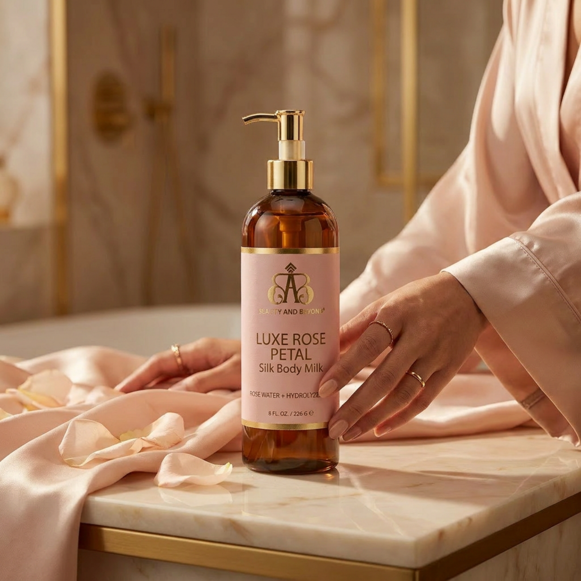 Luxe Rose Petal Silk Body Milk
