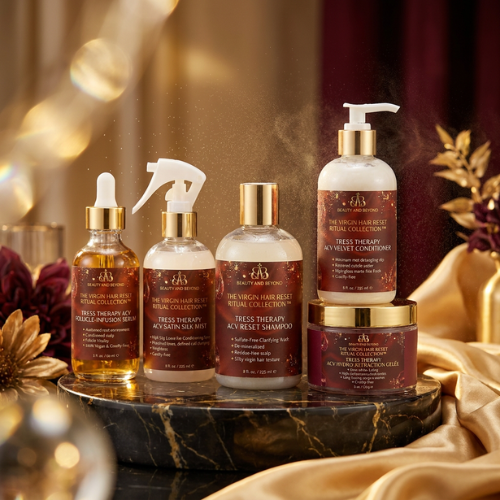 THE VIRGIN HAIR RESET RITUAL COLLECTION Tress Therapy Apple Cider Vinegar Clarification Hair Care System