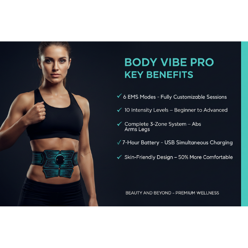 Body Vibe Pro Core Performance Belt | EMS Muscle Stimulator System