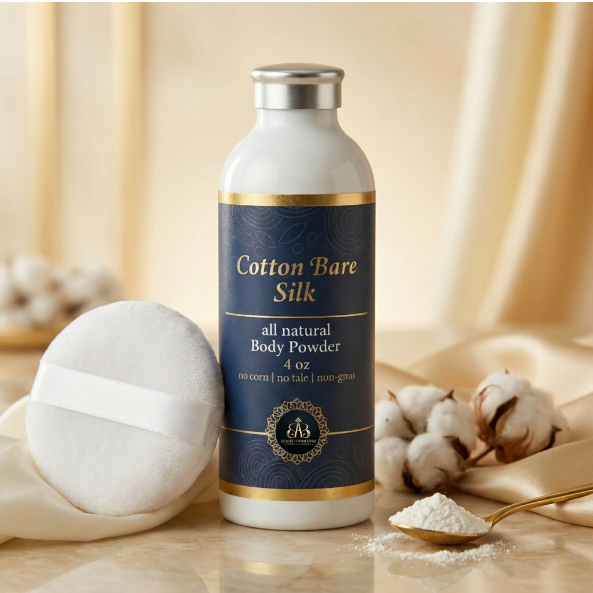 Cotton Bare Silk All Natural Body Powder