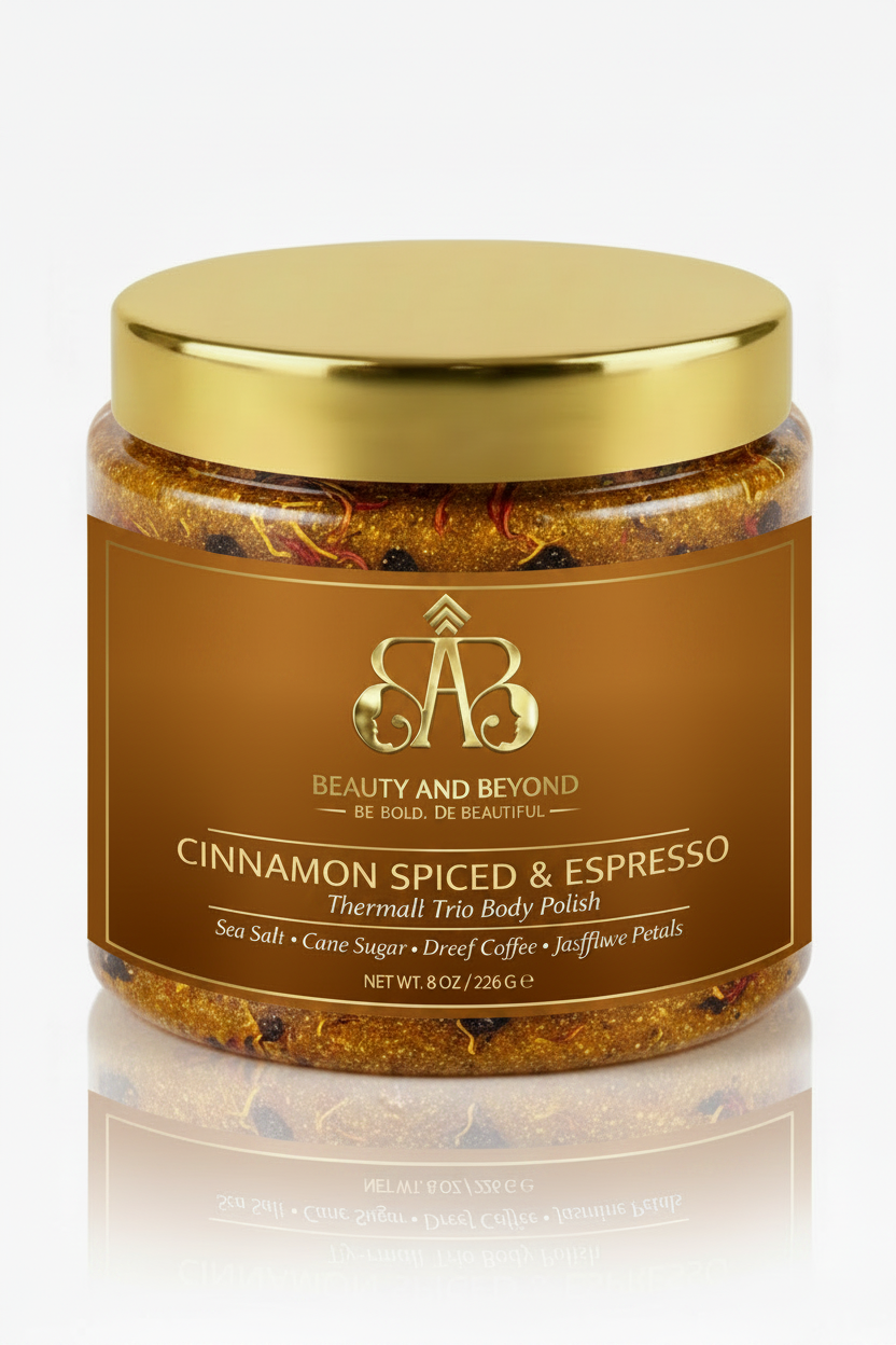 Cinnamon Spiced & Espresso — Solid Amber Label on Jar