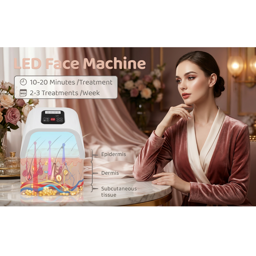 7 LED Light Facial Nano Mist Home Therapy PDT Machine