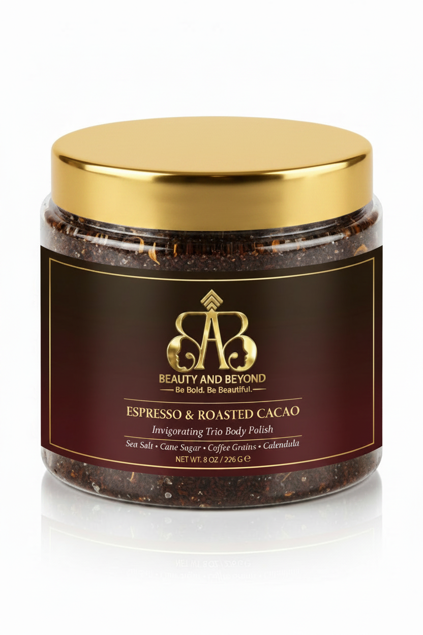 Espresso & Roasted Cacao — Jar Closed with Gold Lid
