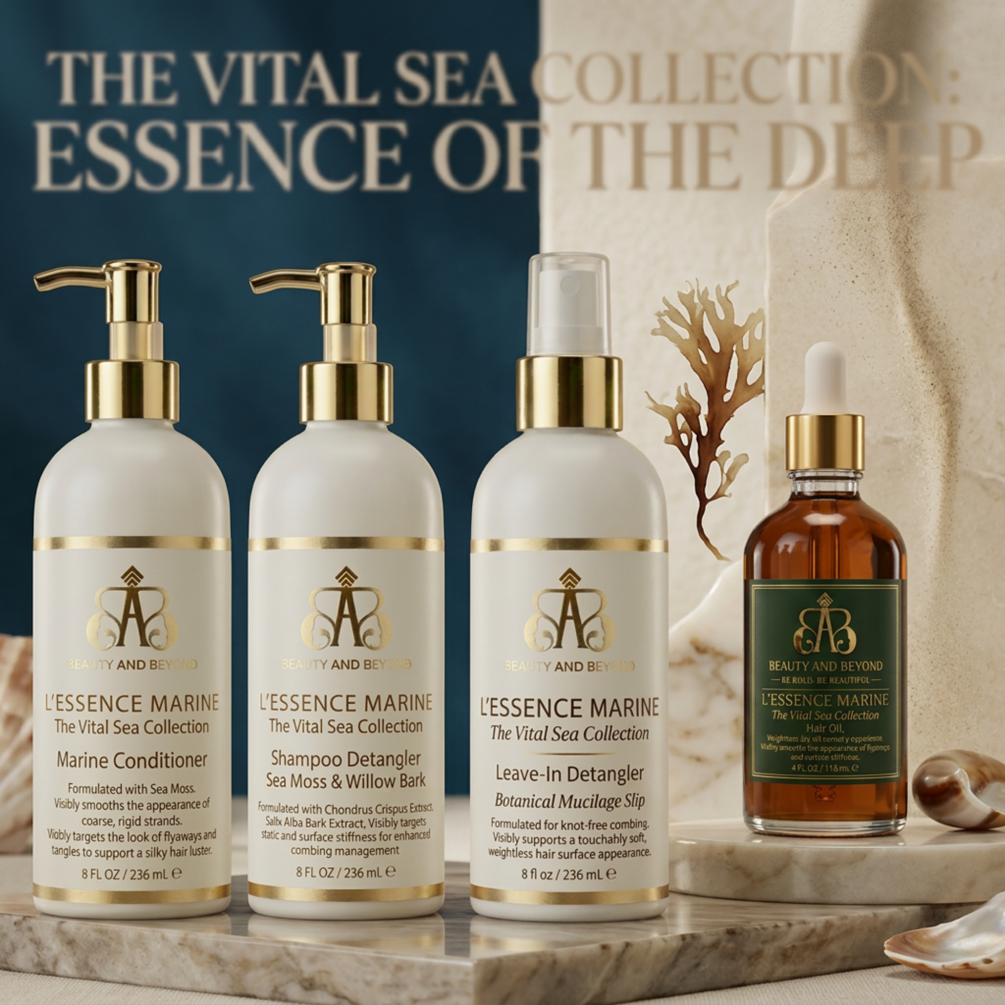 L'Essence Marine: The Vital Sea Collection — Hair Care Set (4-Piece Marine Botanical Ritual)