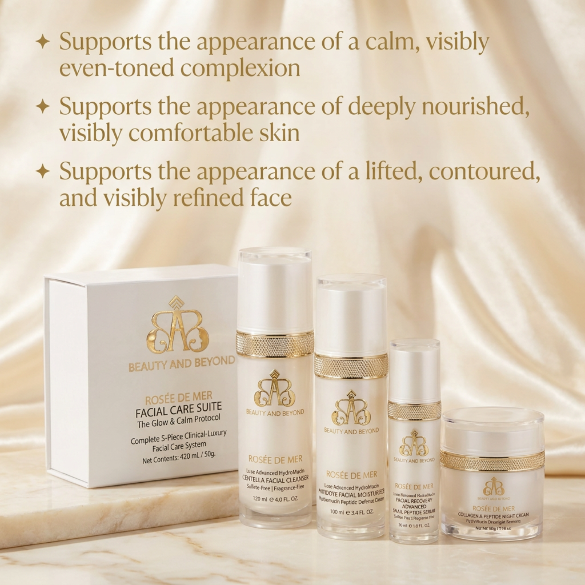 Rosée De Mer — Luxe Advanced HydroMucin Facial Care Suite (5-Piece)