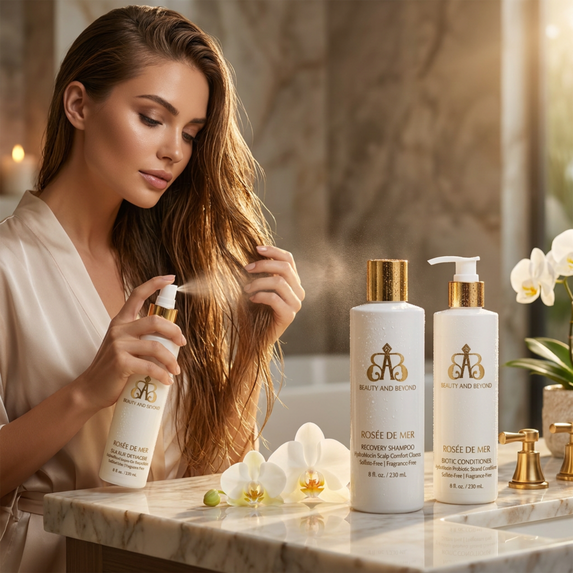 Rosée De Mer — Luxe Advanced HydroMucin Hair & Scalp Suite (3-Piece)