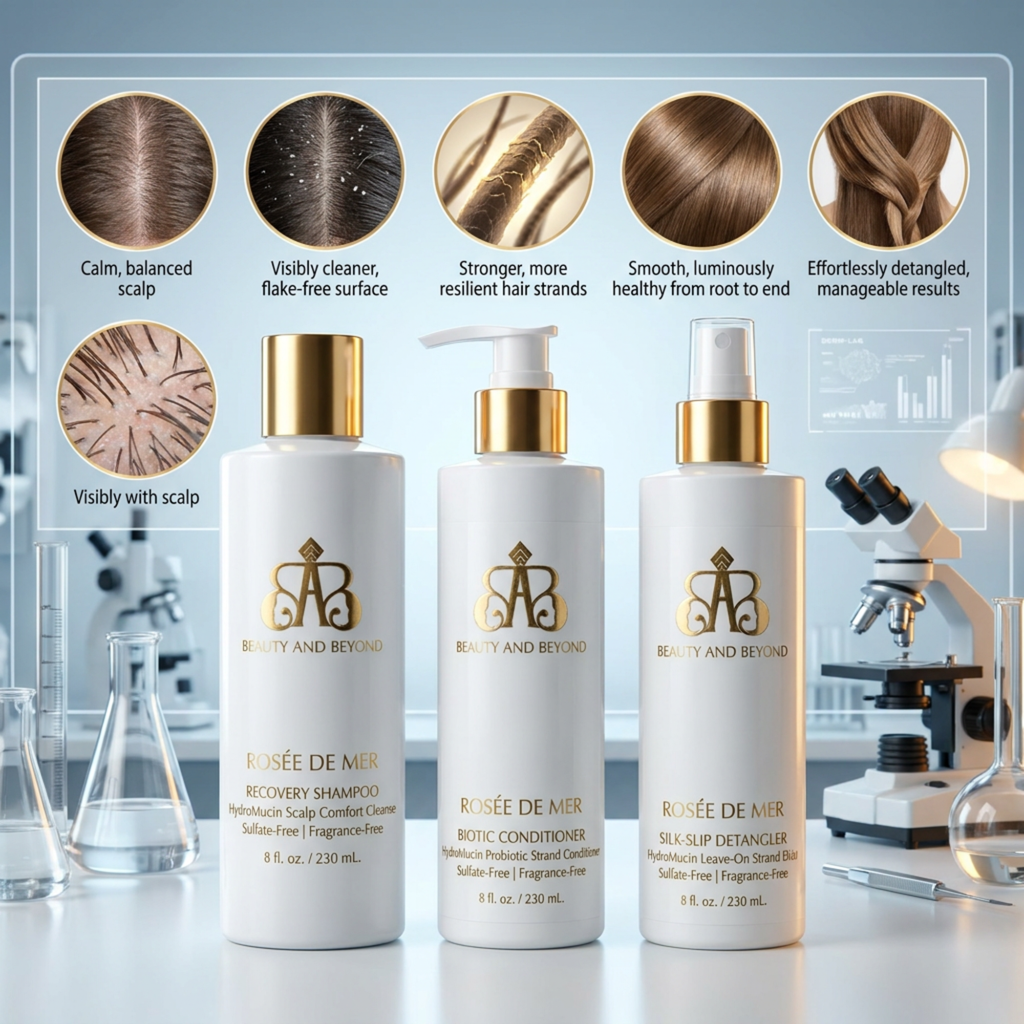 Rosée De Mer — Luxe Advanced HydroMucin Hair & Scalp Suite (3-Piece)