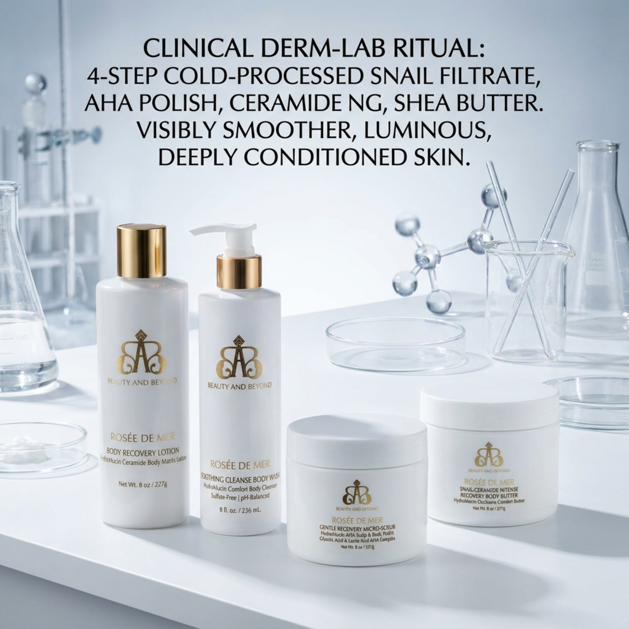 Rosée De Mer — Luxe Advanced HydroMucin Body Care Suite (4-Piece)