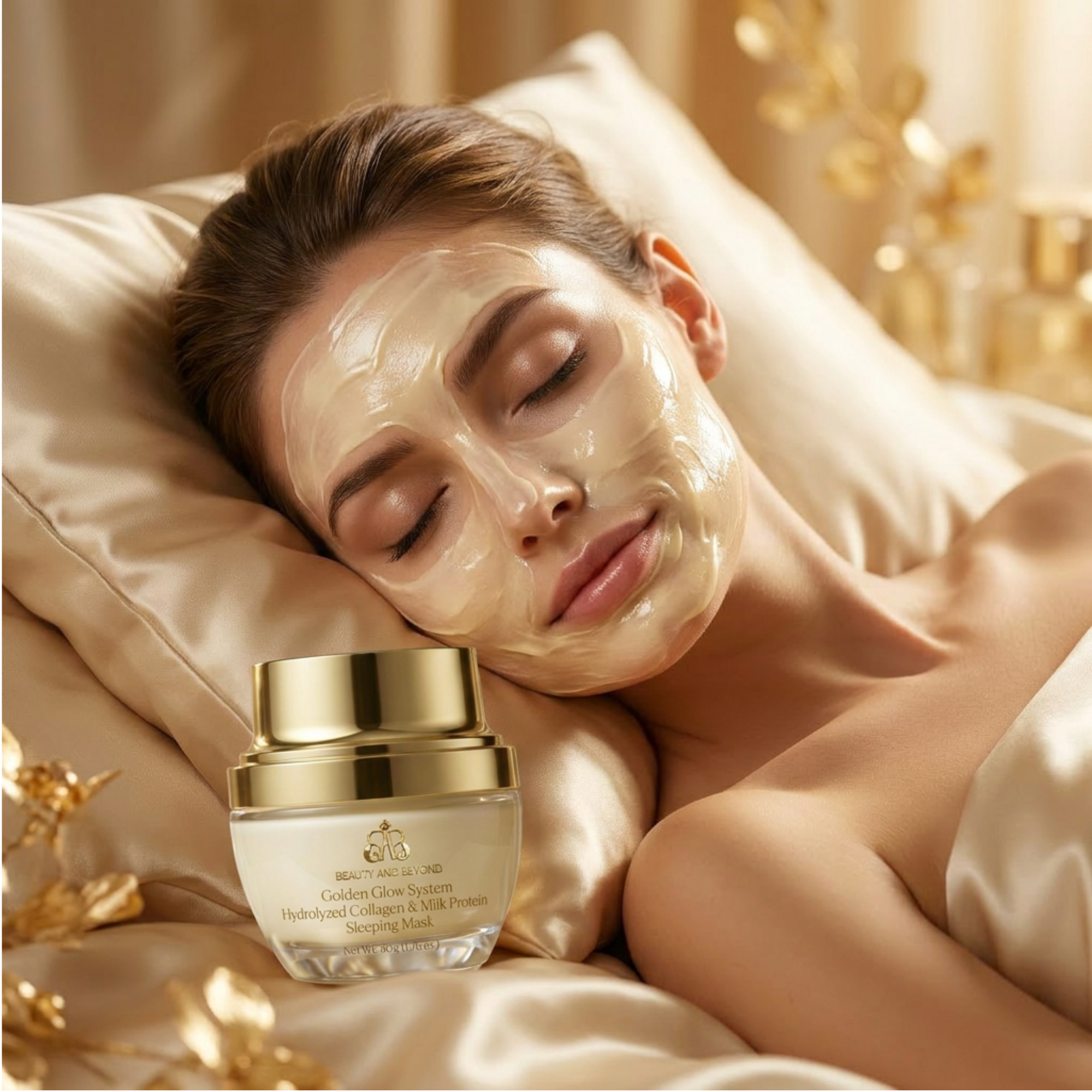 Golden Glow Hydrolyzed Collagen & Milk Protein Sleeping Mask
