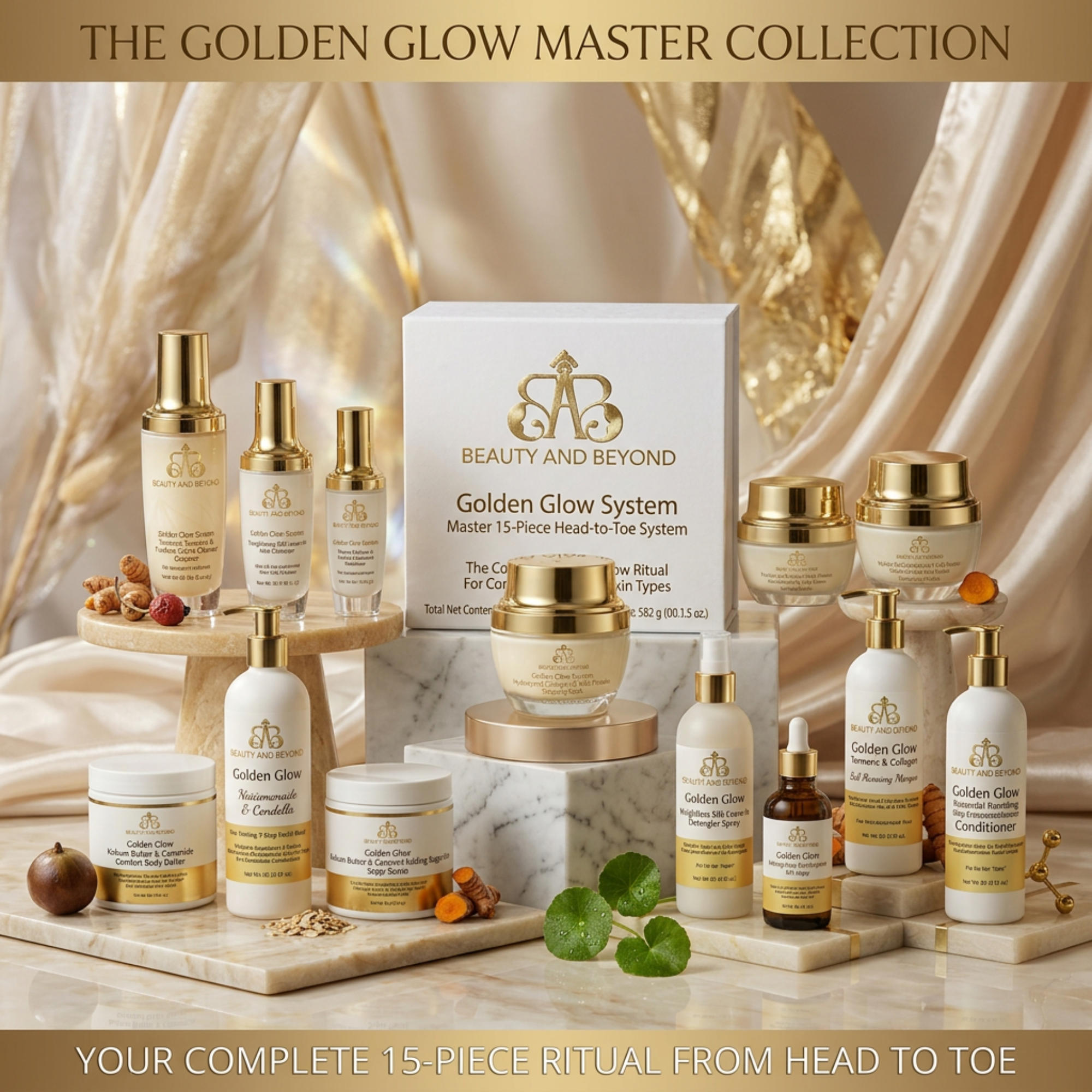 Golden Glow System — Master 15-Piece Head-to-Toe Collection