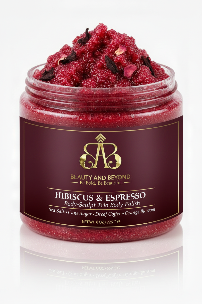 Hibiscus & Espresso — Solid Burgundy Label, Lid Off