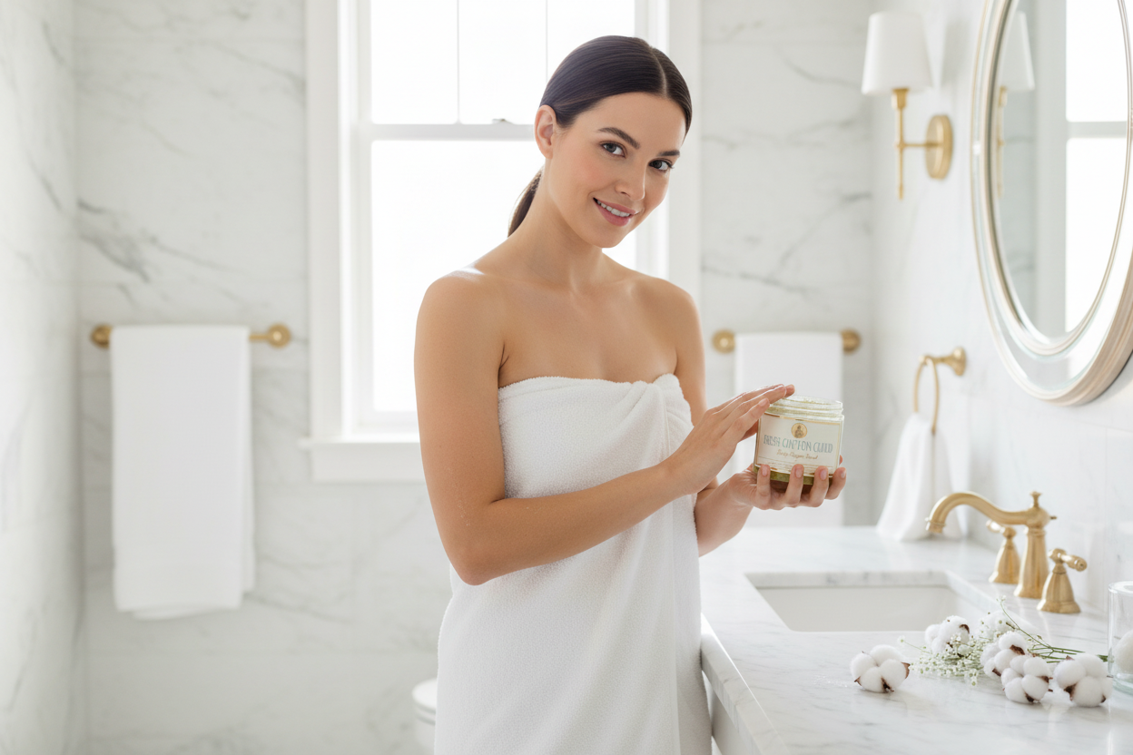 Fresh Cotton Cloud Body Sugar Scrub — lifestyle shot