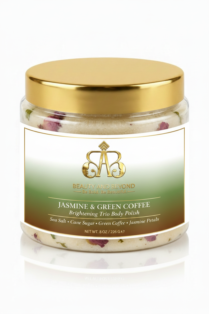 Jasmine & Green Coffee — Full Wrap Label on Jar