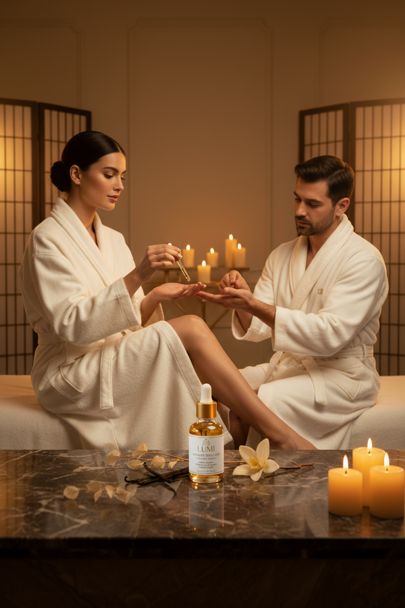 LUMI Intimate Yoni Fluid Vanilla — Luxury Hero Editorial
