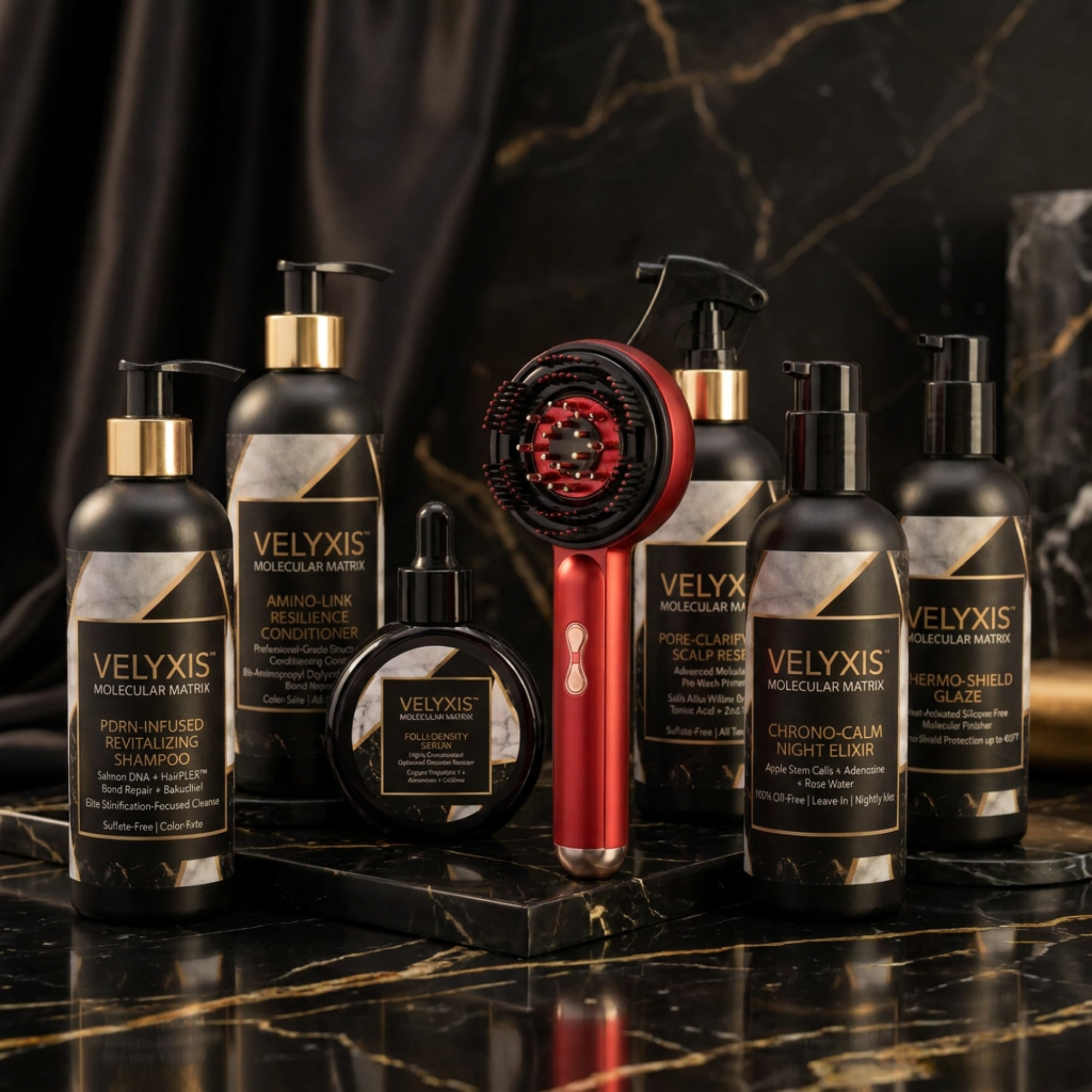 THE COMPLETE VELYXIS™ RITUAL SET- VELYXIS™ MOLECULAR MATRIX The Complete Ritual Set — 7-Piece Collection + LED Infusion Comb