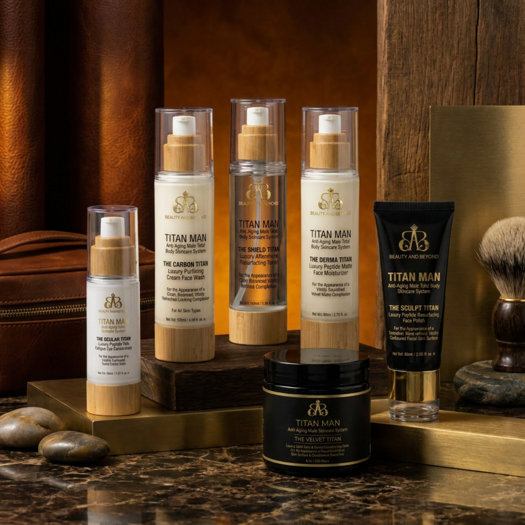 TITAN MAN Anti-Aging Male Total Body Skincare System — 6-Piece Face Care Set