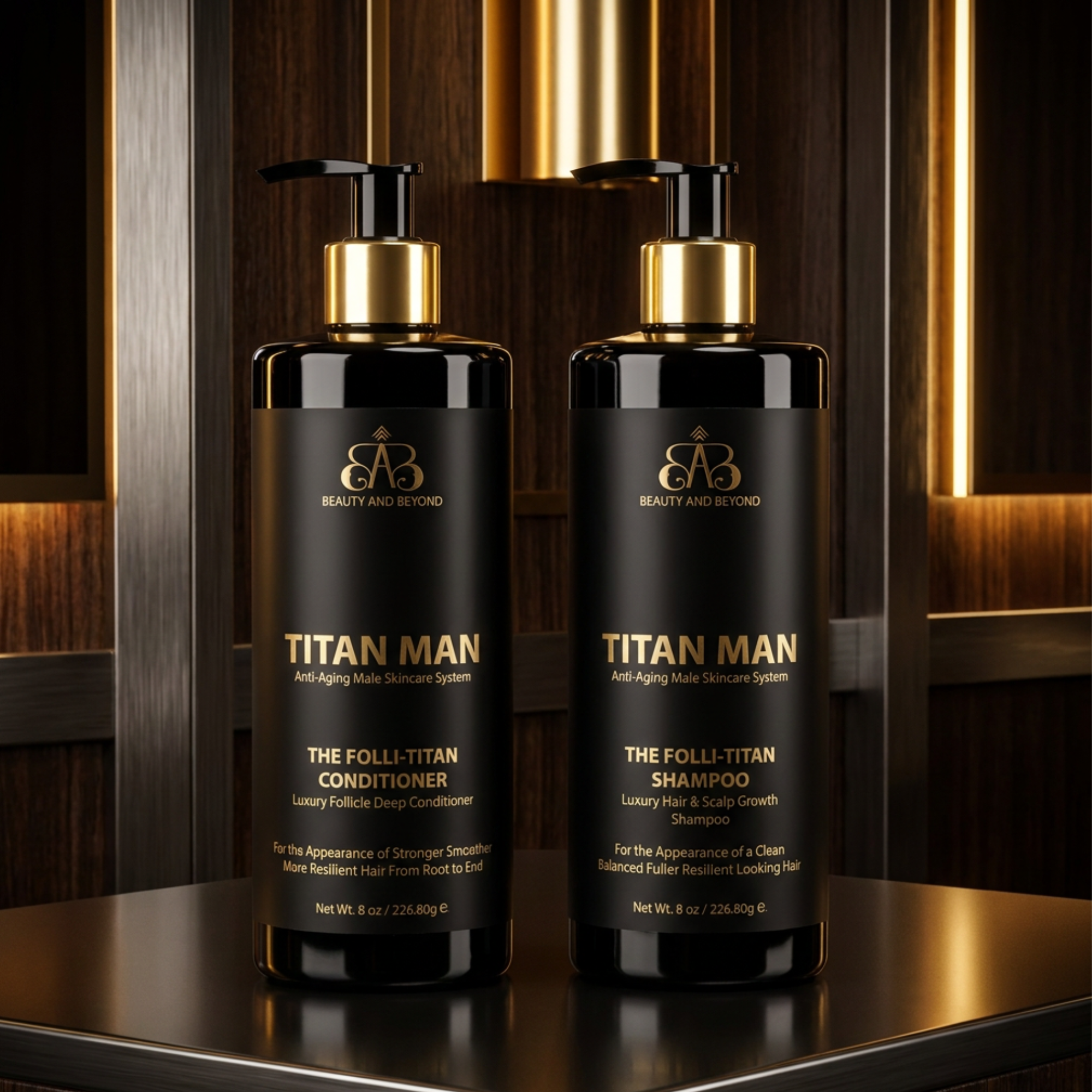 TITAN MAN Anti-Aging Male Total Body Skincare System — 4-Piece Hair & Body Collection