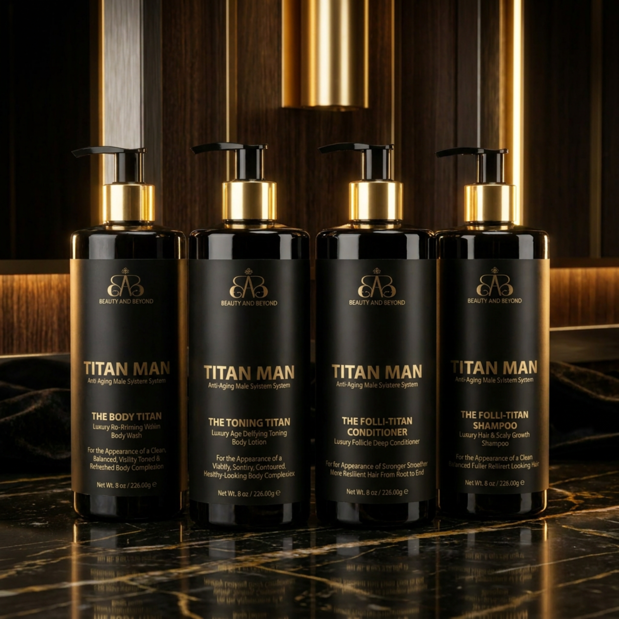 TITAN MAN Anti-Aging Male Total Body Skincare System — Complete 10-Piece Master System