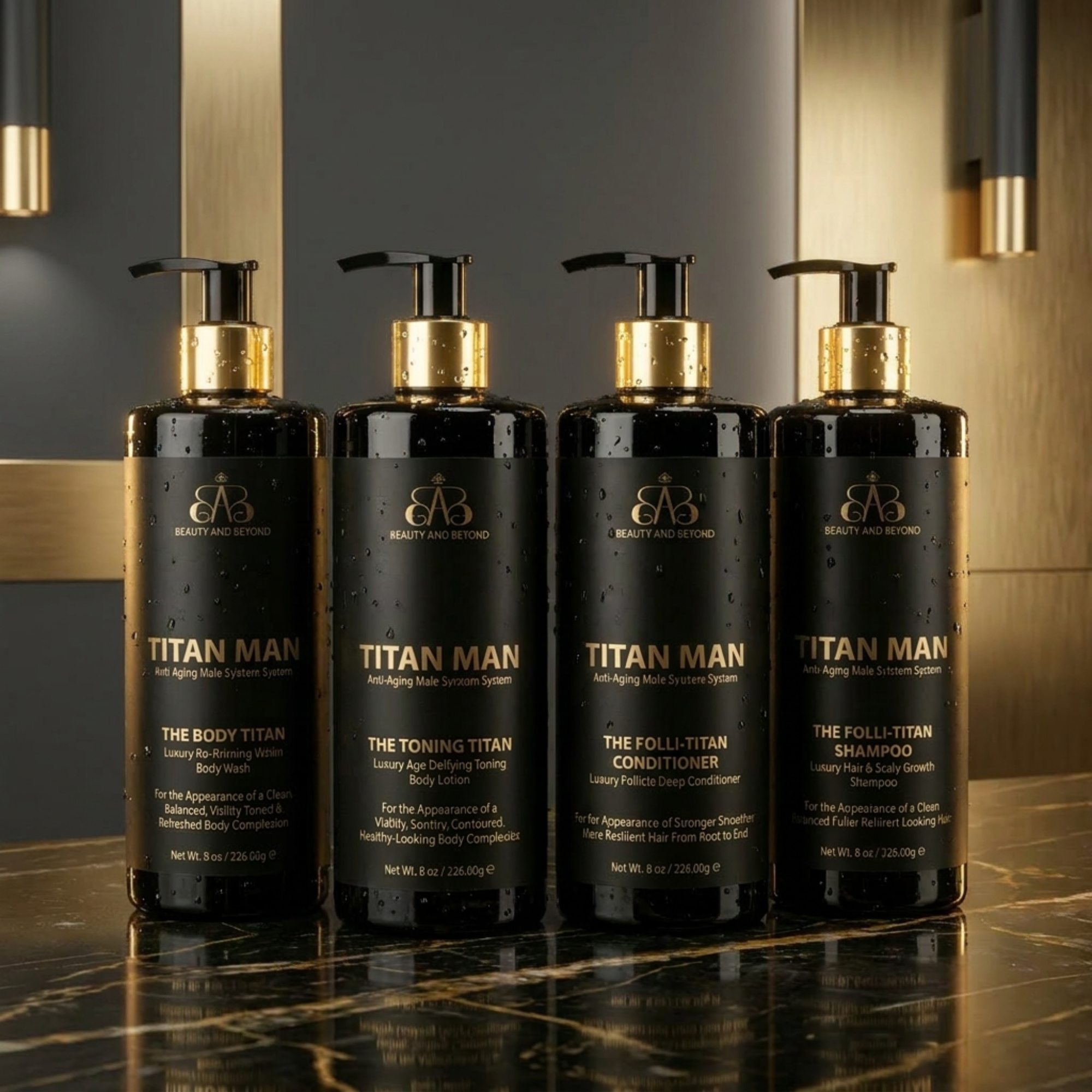 TITAN MAN Anti-Aging Male Total Body Skincare System — Complete 10-Piece Master System