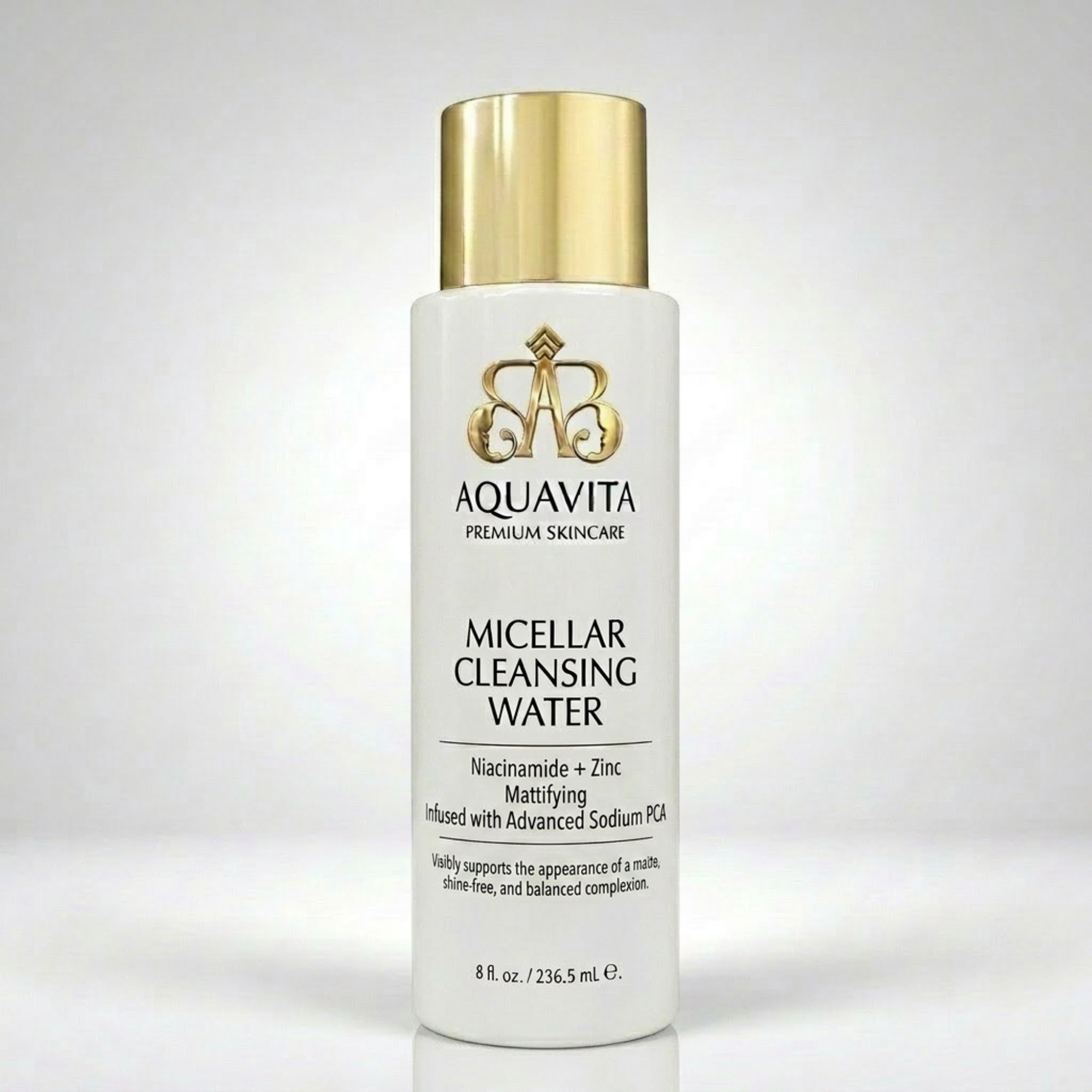 AquaVita Micellar Cleansing Water: Niacinamide + Zinc — Mattifying (Oily / Shine-Prone)