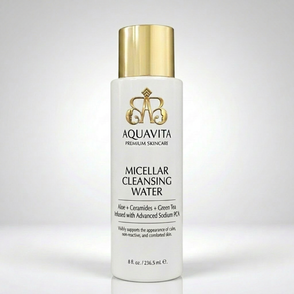 AquaVita Micellar Cleansing Water: Aloe + Ceramides + Green Tea — Comfort Formula