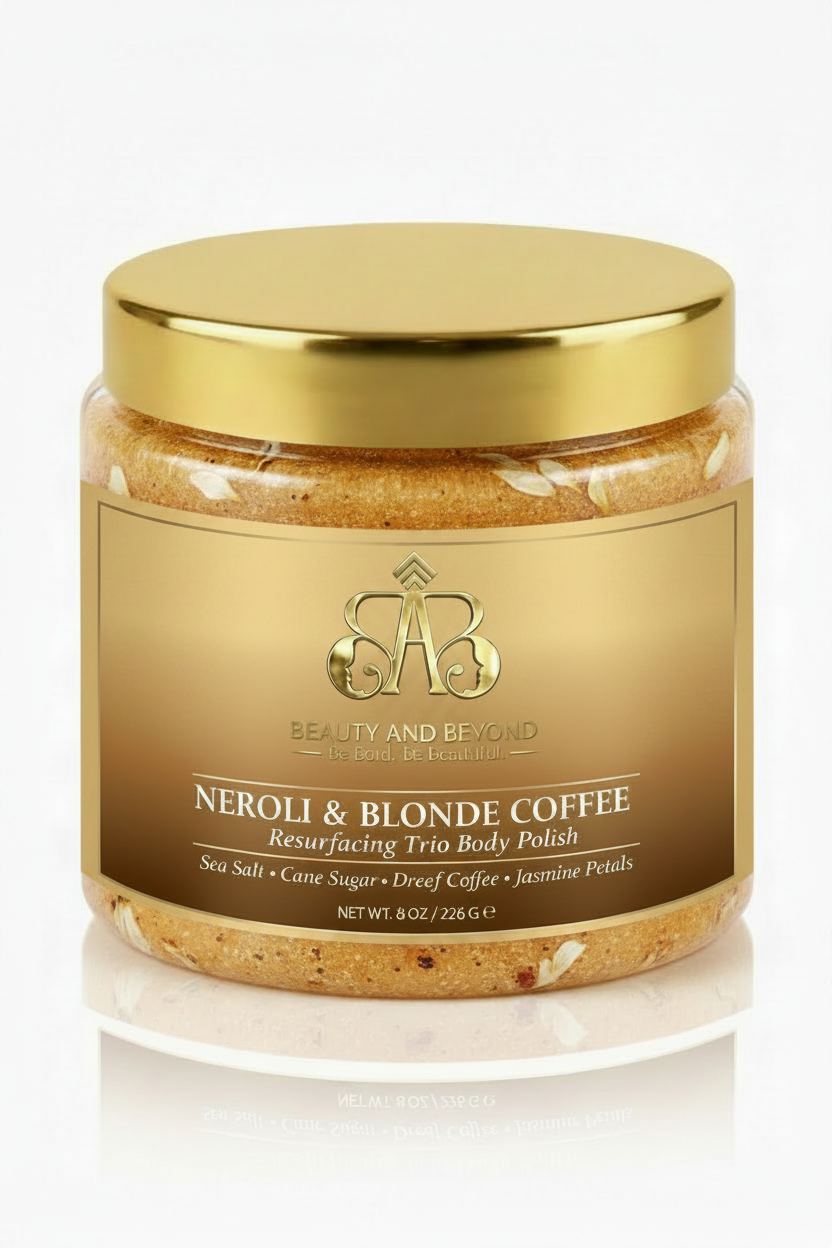 Neroli & Blonde Coffee — Solid Gold Label on Jar