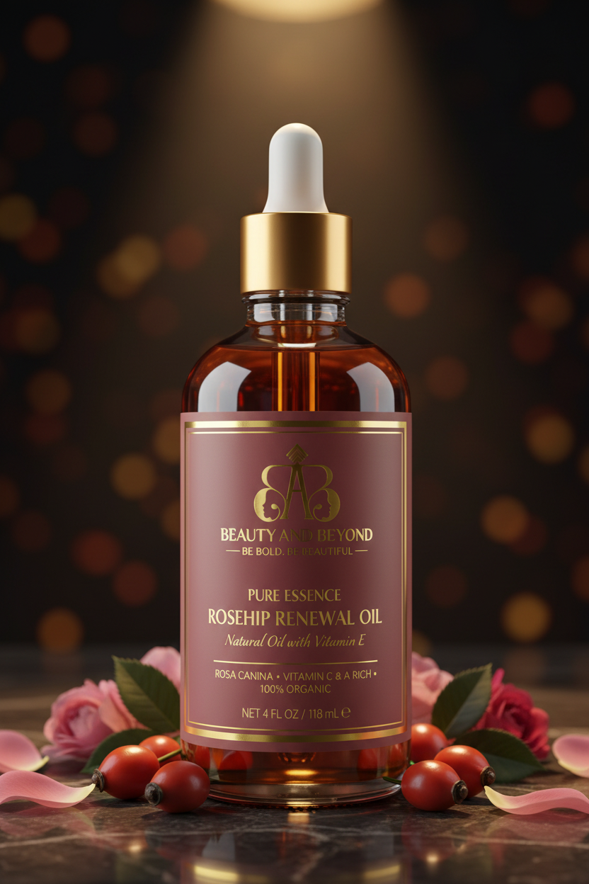 Rosehip Renewal Oil — Hero Shot on 4 oz Bottle